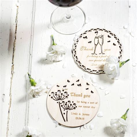 Personalised Wedding Coasters By Natural Gift Store