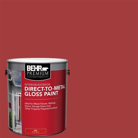 BEHR Red Direct-to-Metal Gloss Interior/Exterior Paint 821001 The Home Depot | lupon.gov.ph