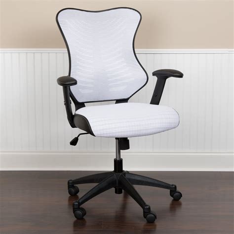 Flash Furniture High Back Designer White Mesh Executive Swivel Ergonomic Office Chair with ...