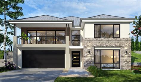 The Australind Split Level Home Design | House Designs For Sloping Blocks | Front Balcony Split ...