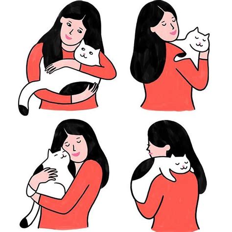 Lorraine Sorlet on Instagram: “Cat hugs - #illustration #hugs #lorrainesorlet #cat #catlover # ...