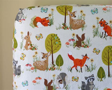 Woodland Nursery Bedding Mini Crib Sheet Changing Pad Cover | Etsy ...