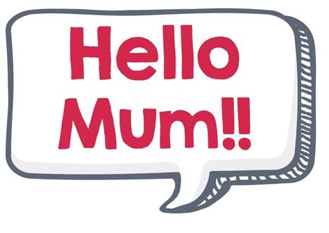 Hello Mum photo booth prop sign for photographs