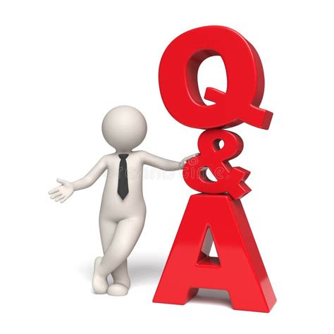 Q&a Icon - Questions and Answers - 3d Man Stock Illustration - Illustration of render, graphic ...