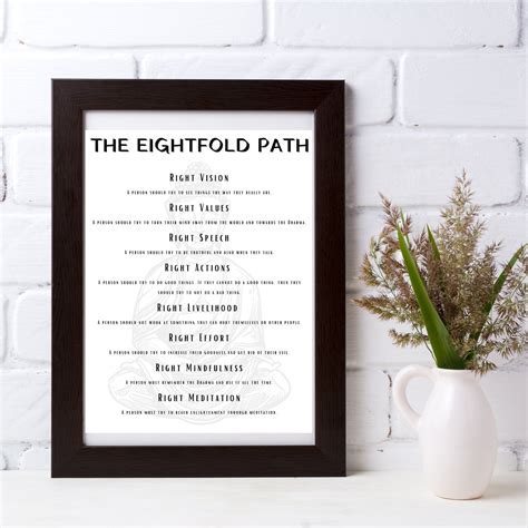 Eightfold Path Print Buddha Wall Art Buddhism Spiritual - Etsy