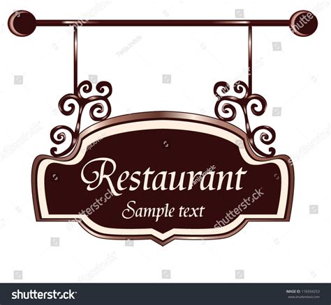 Restaurant Vector Sign - 116934253 : Shutterstock