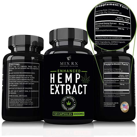 (2 Pack) Hemp Oil 240 Capsules 3000mg for Relief – Maximized Potency ...