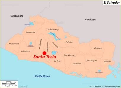 Mapa de Santa Tecla | El Salvador | Mapas Detallados de Santa Tecla