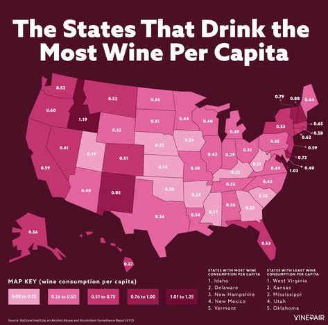 The States That Drink the Most Wine in America (Maps) | Alcohol Infographics | Drinks, Wine ...