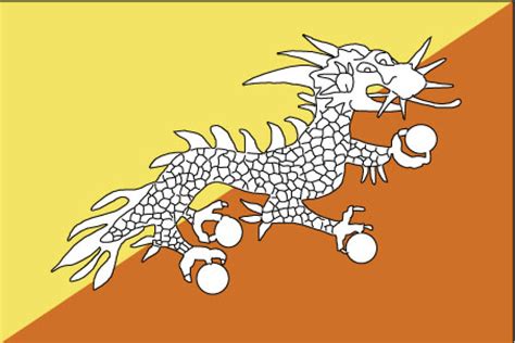 National flag of Bhutan. History of the Bhutan flag. National Anthem of ...