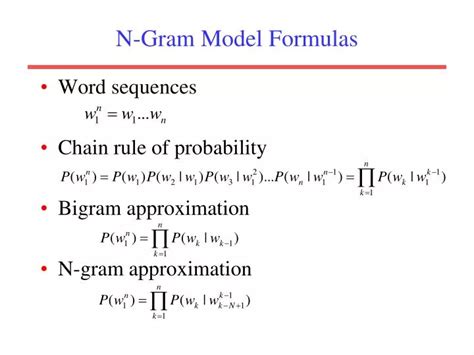 PPT - N-Gram Model Formulas PowerPoint Presentation, free download - ID ...