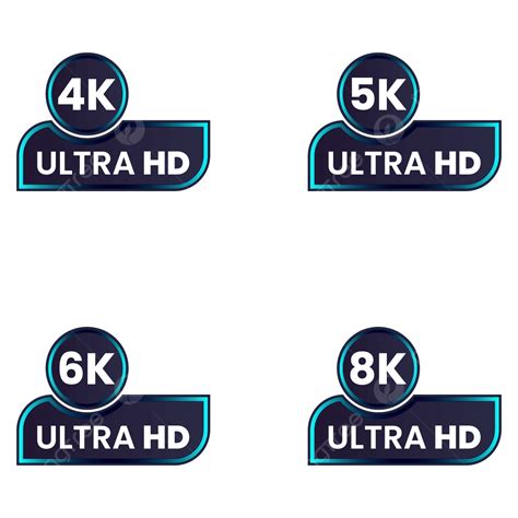 Transparent 4k 5k 6k 8k Ultra Hd Button, 4k Ultra Hd, Ultra Hd Icon ...