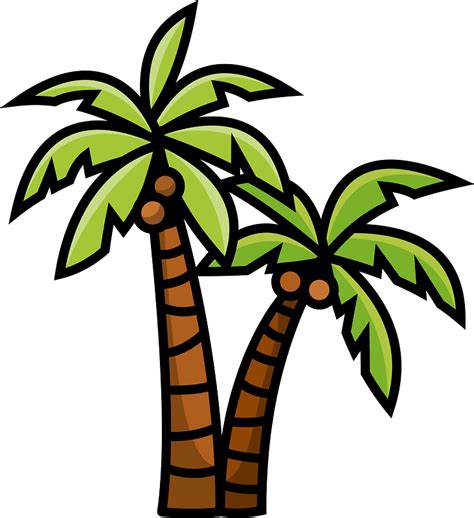 Coconut Tree Cartoon Clipart Coconut Leaf Plant Transparent Clip Art | Images and Photos finder