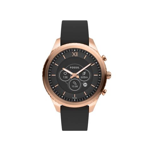 Fossil Stella Gen 6 Hybrid Smartwatch Womens Black Leather Watch ...