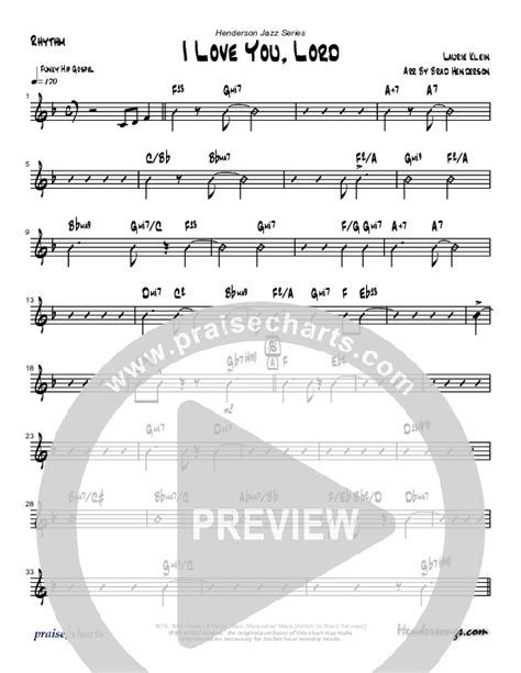 I Love You Lord (Instrumental) Sheet Music PDF (Brad Henderson ...