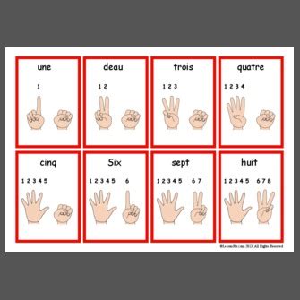 1-10 French Counting Practice Cards