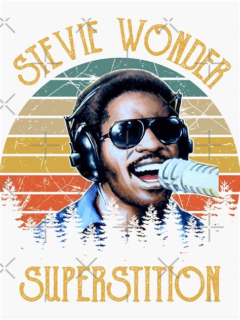 "Stevie Wonder Superstition" Sticker for Sale by AliceSaunders | Redbubble