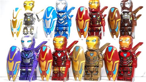 Lego Avengers Endgame Iron Man Mark 85 Iron Man Mark 50 weapons Unofficial Lego Minifigures ...