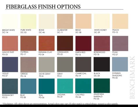 Fiberglass Colors - Benchmark Contract Furniture