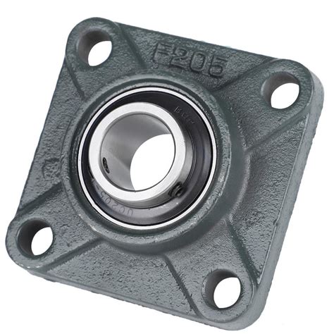 Tebru 2pcs 4-bolt Pillow Block Bearing, UCF205-16 Mounted Bearing 4-bolt Square Flange Pillow ...