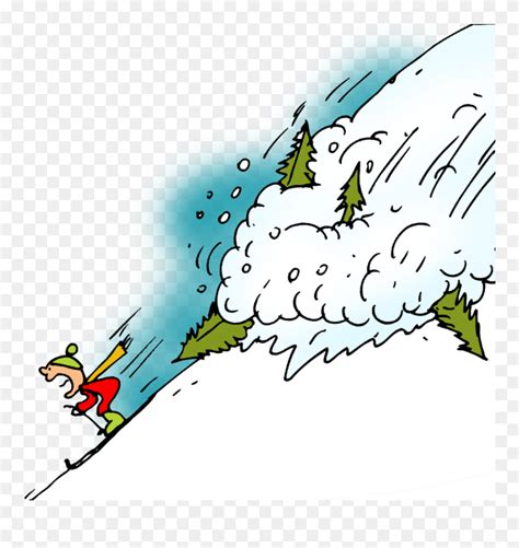 Video Animated Clipart Natural - Cartoon Snow Avalanche Avalanche - Png ...