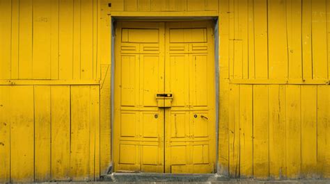 Architectural Of Solid Yellow Wooden Door Background, Paint, Entry, Wallpaper Background Image ...