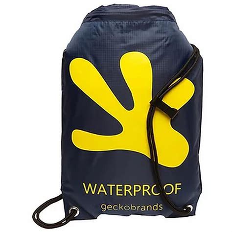 Drawstring Waterproof Backpack - Navy/Yellow - Fin Feather Fur Outfitters