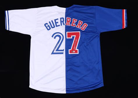 Vladimir Guerrero Jr. & Vladimir Guerrero Sr. Signed Split Jersey ...