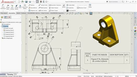 Solidworks tutorial Basics of Drawing - YouTube