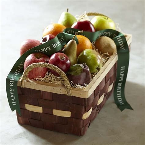 Assorted Fruit Basket, "Happy Birthday," Large | Williams Sonoma