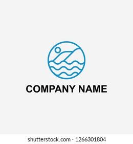 Sea Logo Design Stock Vector (Royalty Free) 1266301804 | Shutterstock