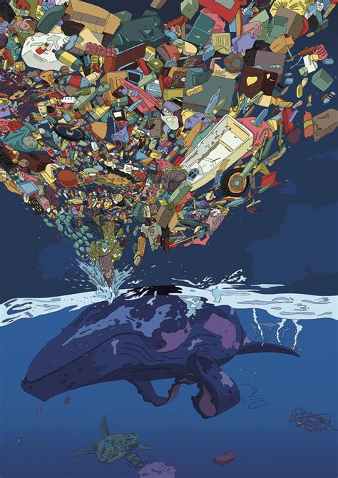 Save the ocean by Mellon on Creative Network | Environmental art, Trash art, Ocean trash art