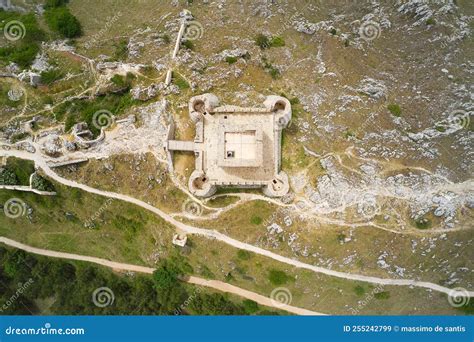 Vertical Aerial View of the Medieval Castle of Rocca Calascio Abruzzo Stock Image - Image of ...