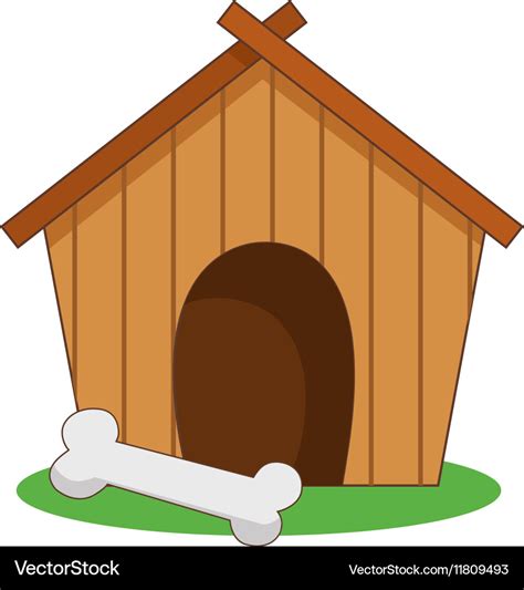 Dog house kennel Royalty Free Vector Image - VectorStock