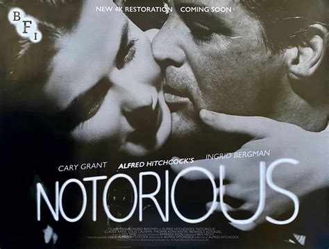 Original Notorious Movie Poster - Alfred Hitchcock - Cary Grant - Thriller