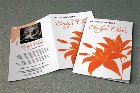 Memorial Brochure Template - Sampletemplate.my.id