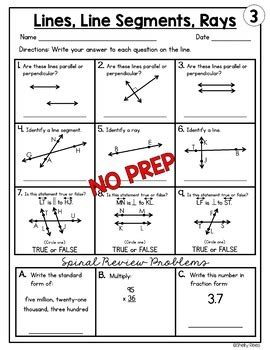 Line Segments Lines And Rays