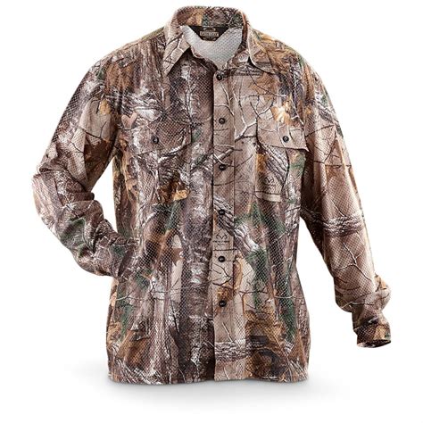 Guide Gear® Airmesh Realtree Xtra® Long-sleeved Camo Hunting Shirt - 235516, Camo & Shooting ...