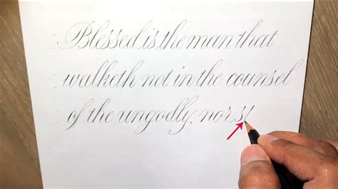 WRITING COPPERPLATE SCRIPT CALLIGRAPHY WITH A PENCIL | PAUL ANTONIO COPPERPLATE - YouTube