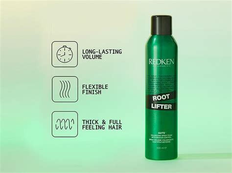 REDKEN Root Lifter, Styling Spray for Lift & Volume, Targeted Application, Foam Texture, 300ml ...