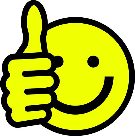 smiley face with thumbs up clipart - Clipground