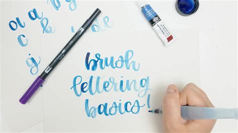 Brush Lettering For Beginners - Watercolor Tutorial (Modern Calligraphy ...