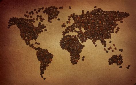 coffee bean world | World map wallpaper, Coffee bean art, Coffee around ...