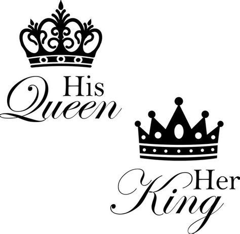 His Queen and Her King With Crown Wall Decals | King crown tattoo, Crown tattoo design, King tattoos