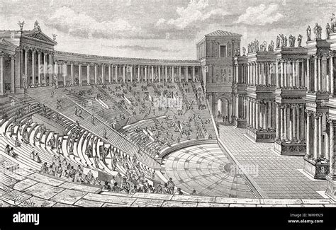 The Theatre of Pompey, Ancient Rome, Reconstruction Stock Photo - Alamy