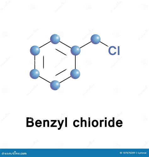 Benzyl chloride liquid stock vector. Illustration of chlorine - 107676209