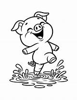 Free Pig Coloring Pages For Kids sketch template