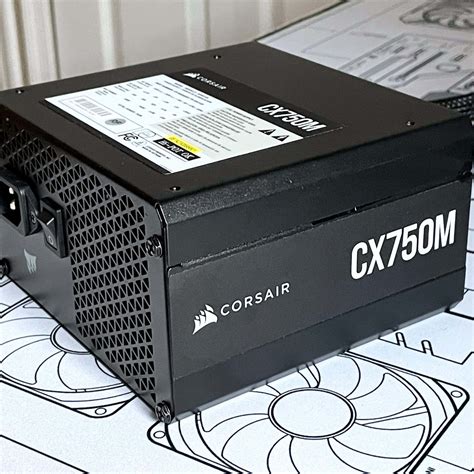 Corsair CX750M - 750 Watt 80 PLUS Bronze Certified Semi-Modular ATX PSU w/ All Original Cables ...