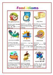 Food Idioms - ESL worksheet by Solnechnaya