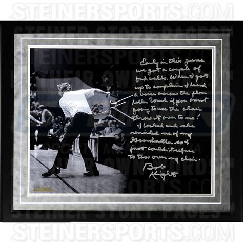 Bob Knight Facsimile 'Chair-Throwing' Framed Metallic 16x20 Story Photo ...